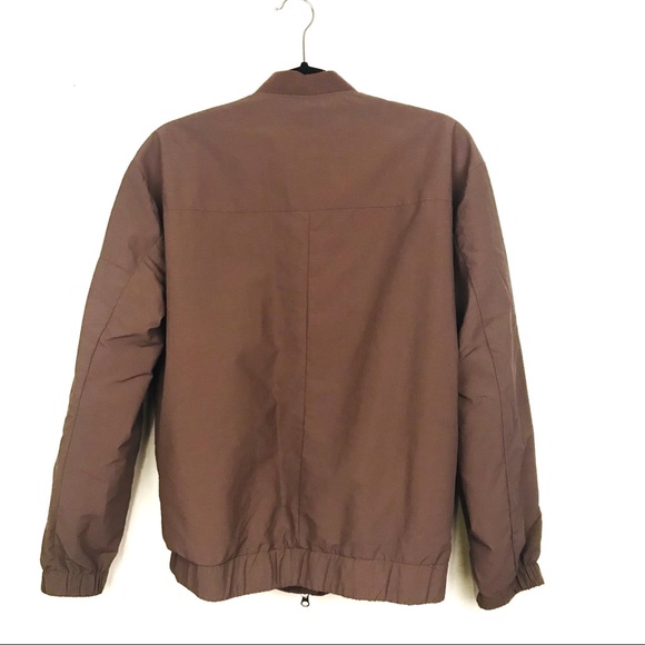 Frank & Oak dark mauve bomber jacket size XS - Picture 2 of 7